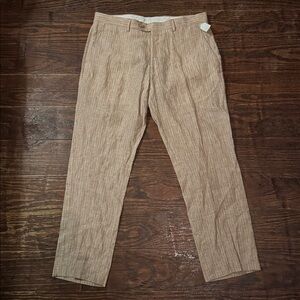 Ralph Lauren Tan Trim Fit Men's Linen Pants 34x30